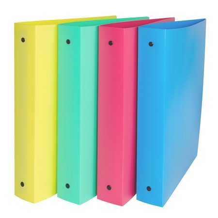 C-LINE PRODUCTS 3Ring Poly Binder, 1 12 Inch Capacity Color May Vary Set of 12 Binders, 12PK 31720-DS